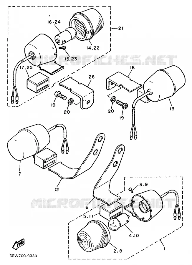 KNIPPERLICHT Yamaha MOTO 600 1989 TT  TT600W