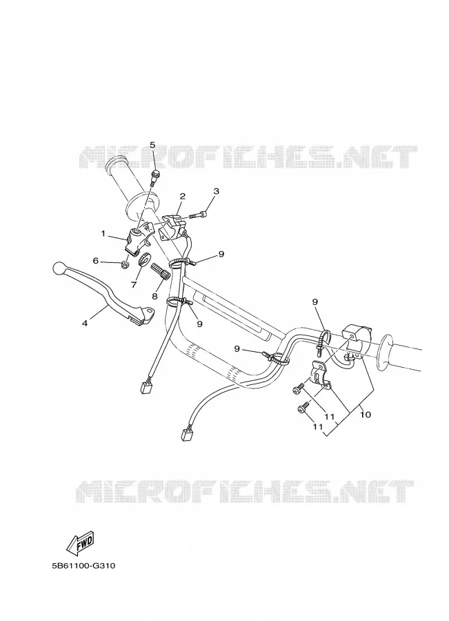 STUURSCHAKELAAR / HEVEL Yamaha MOTO 110 2009 TTRE  TT-R110E