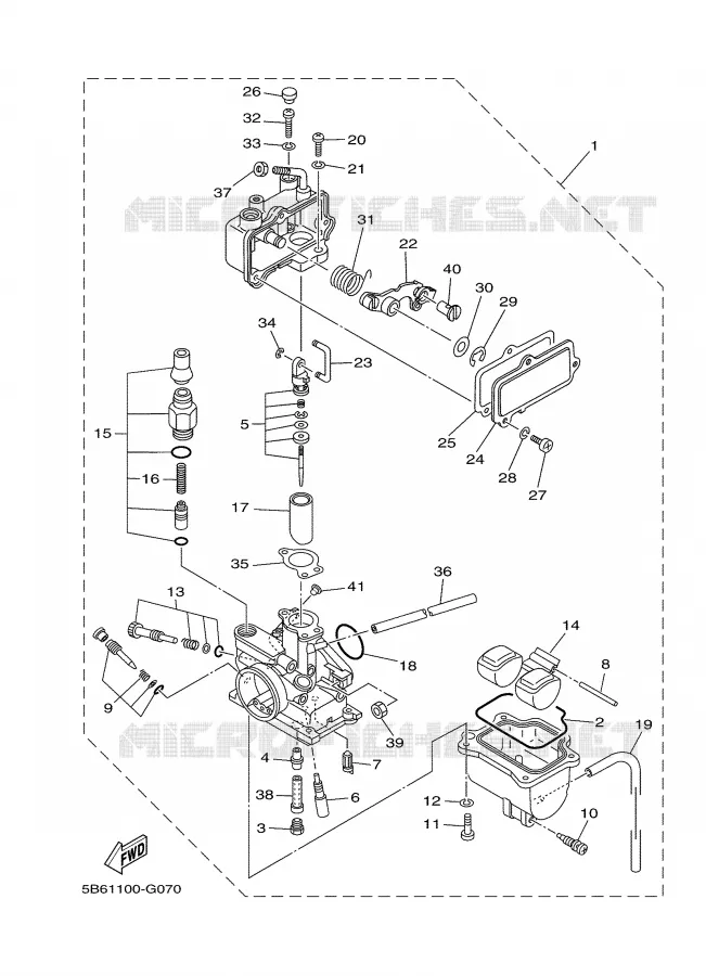 CARBURATEUR  Yamaha MOTO 110 2009 TTRE  TT-R110E