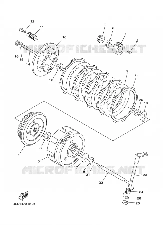 STARTMOTOR KOPPELINGS Yamaha MOTO 125 2003 TTRE  TTR125E