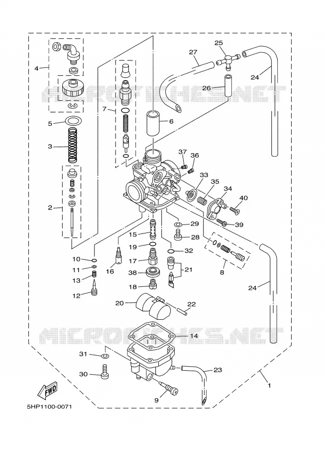 CARBURATEUR  Yamaha MOTO 125 2005 TTRE  TTR125ET