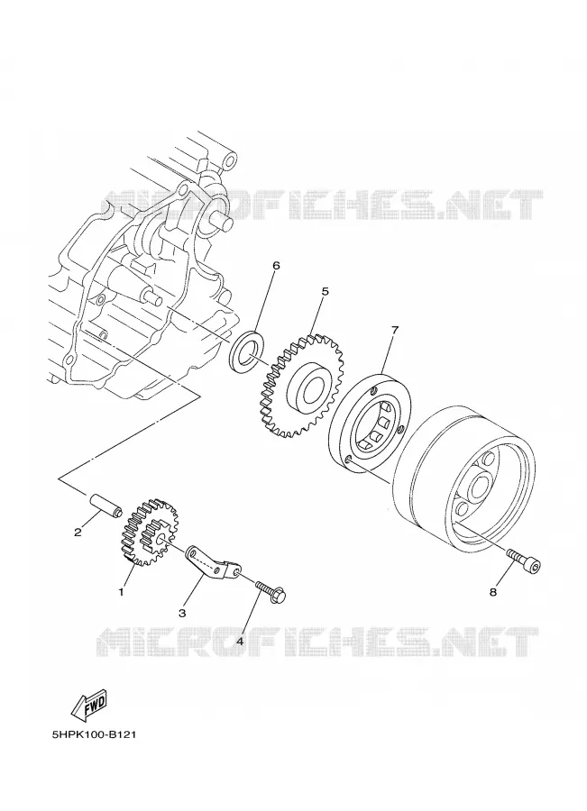 STARTMOTOR KOPPELINGS Yamaha MOTO 125 2006 TTRE  TTR125EV