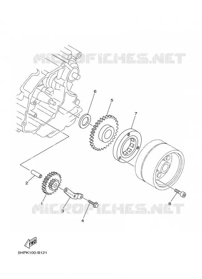 STARTMOTOR KOPPELINGS Yamaha MOTO 125 2007 TTRE  TTR125EW