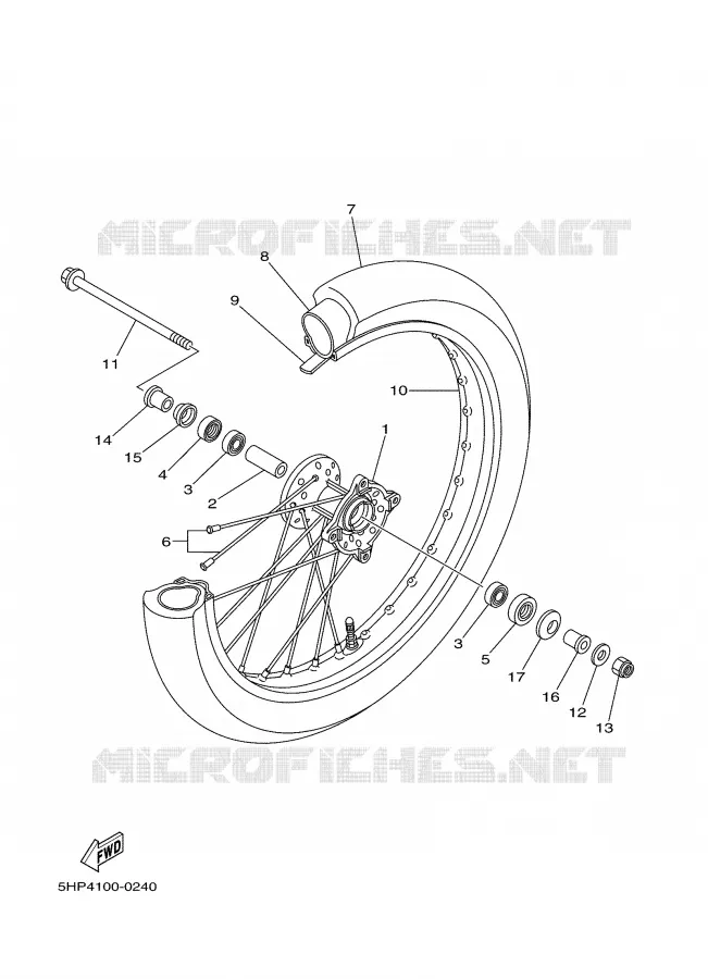 WIEL VOOR 2 Yamaha MOTO 125 2007 TTRE  TTR125EW