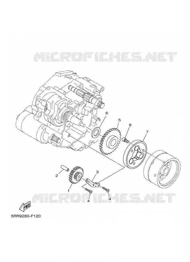 STARTMOTOR KOPPELINGS Yamaha MOTO 125 2008 TTRE  TTR125EX