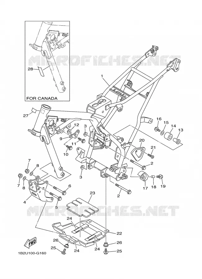FRAME Yamaha MOTO 125 2008 TTR  TTR125L
