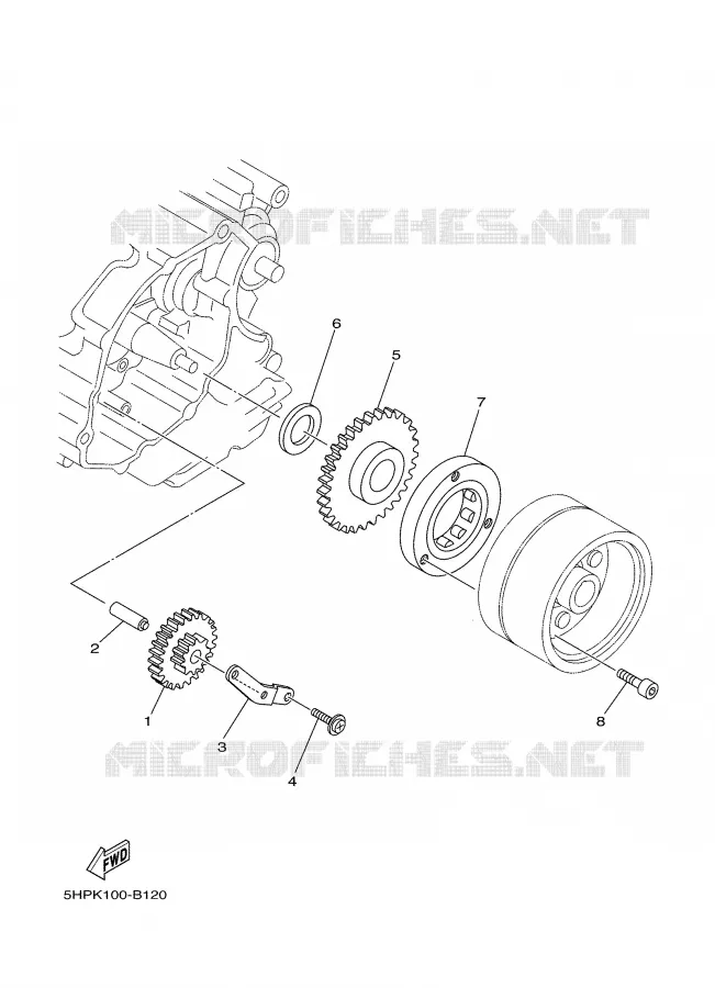 STARTMOTOR KOPPELINGS Yamaha MOTO 125 2003 TTR  TTR125LE
