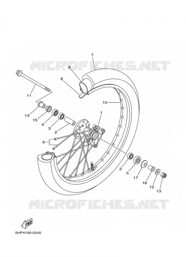 WIEL VOOR 2 Yamaha MOTO 125 2007 TTR  TTR125LE