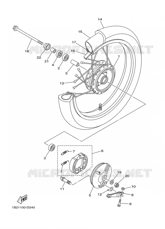 VOORWIEL Yamaha MOTO 125 2006 TTR  TTR125LEV