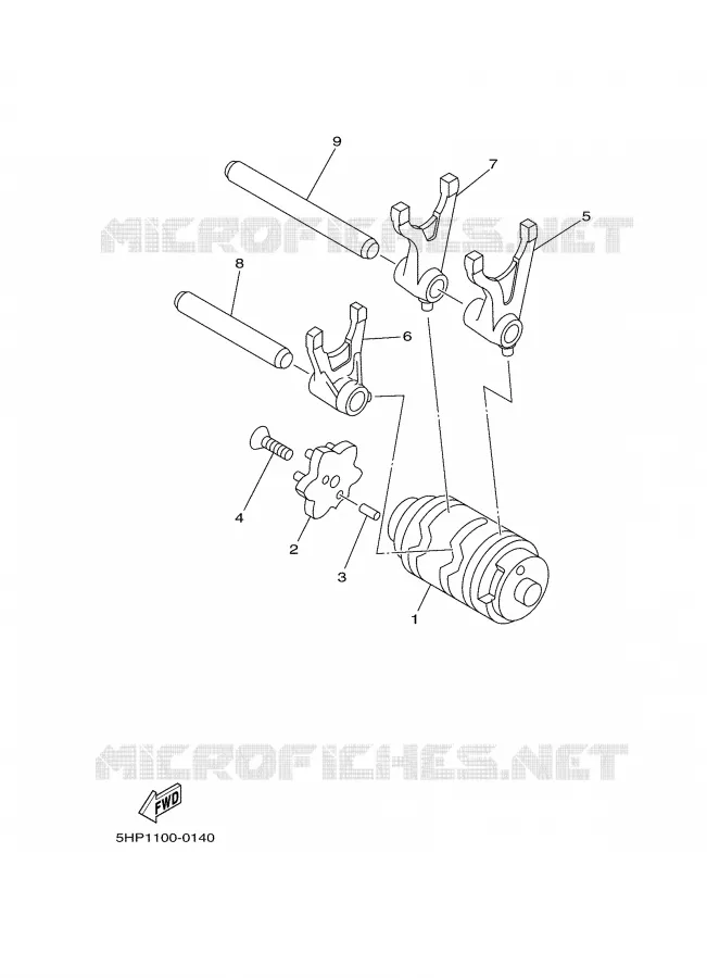 SCHAKELWALS / VORKEN Yamaha MOTO 125 2007 TTR  TTR125LEW