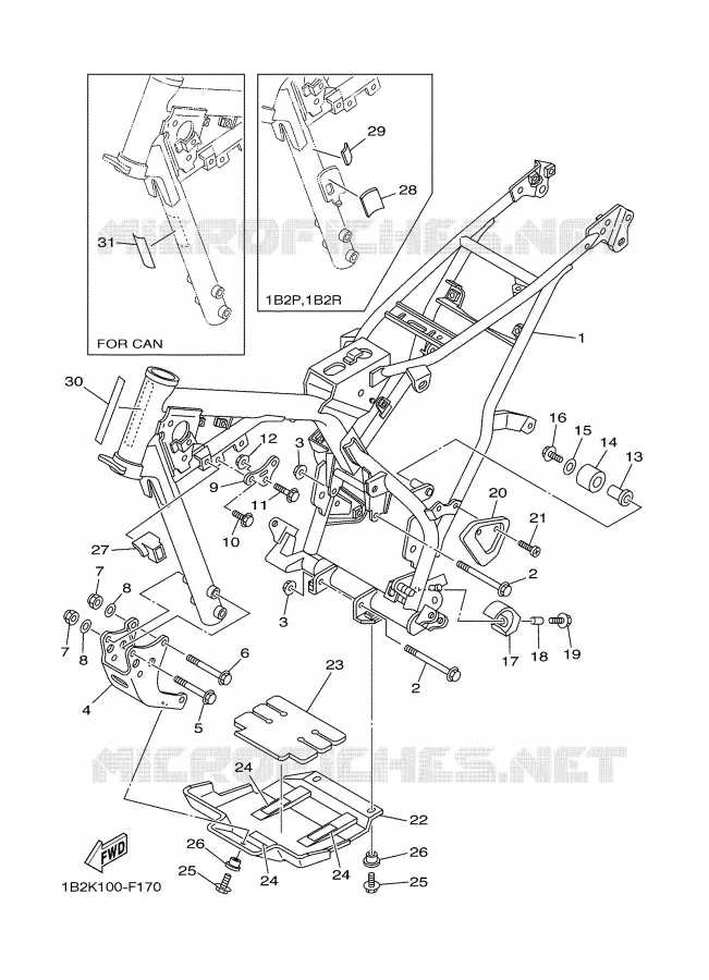 FRAME Yamaha MOTO 125 2007 TTR  TTR125LEW