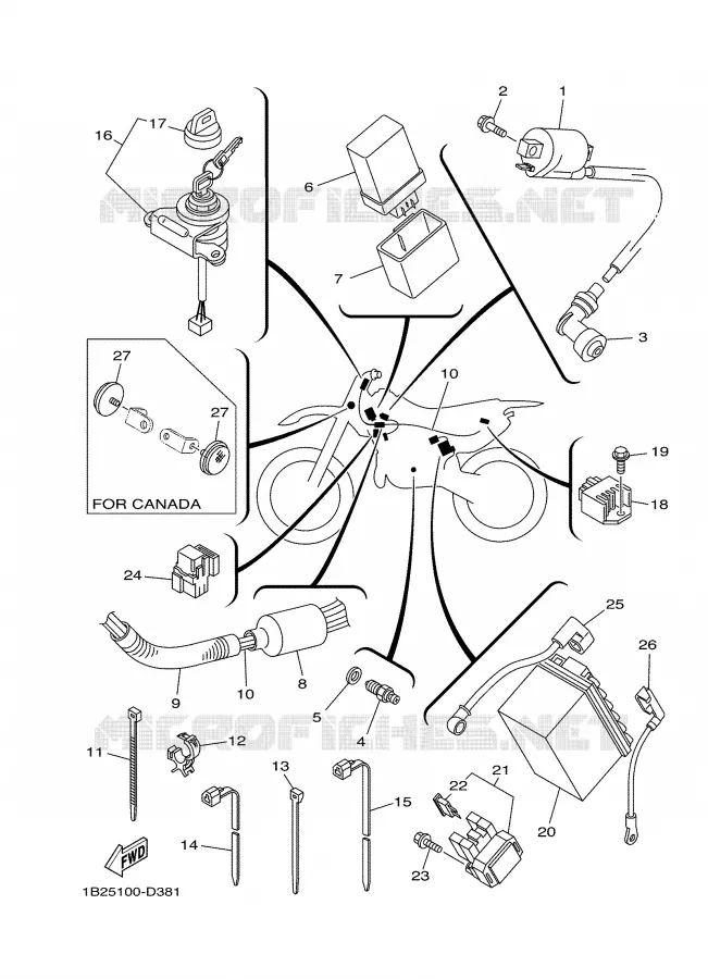 ELECTRISCH 1 Yamaha MOTO 125 2007 TTR  TTR125LEW