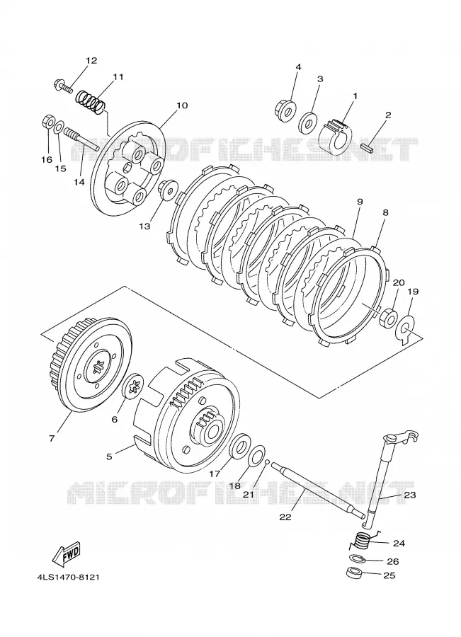 STARTMOTOR KOPPELINGS Yamaha MOTO 125 2003 TTR  TTR125LR