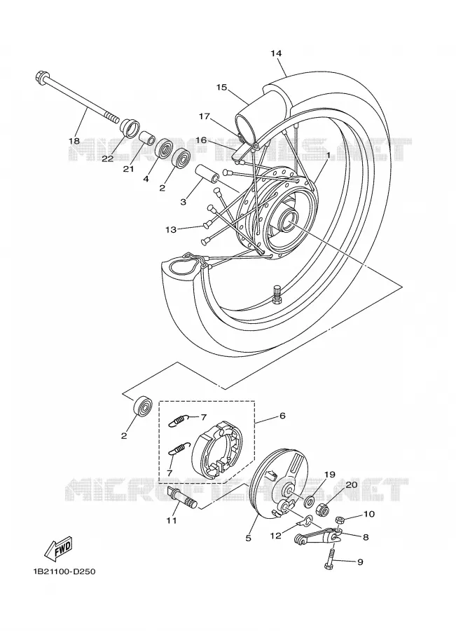 VOORWIEL Yamaha MOTO 125 2007 TTR BIG WHEELS  TTR125LW