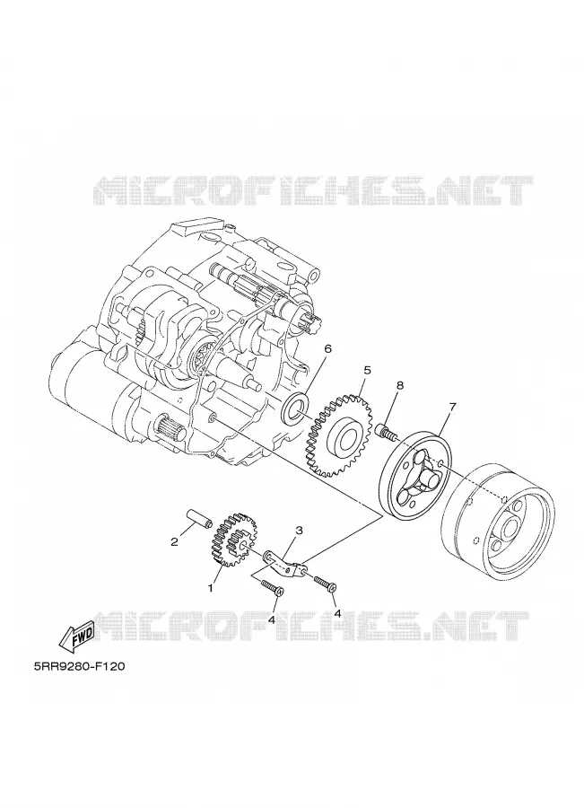 STARTMOTOR KOPPELINGS Yamaha MOTO 125 2009 TTR BIG WHEELS  TT-R125LWE