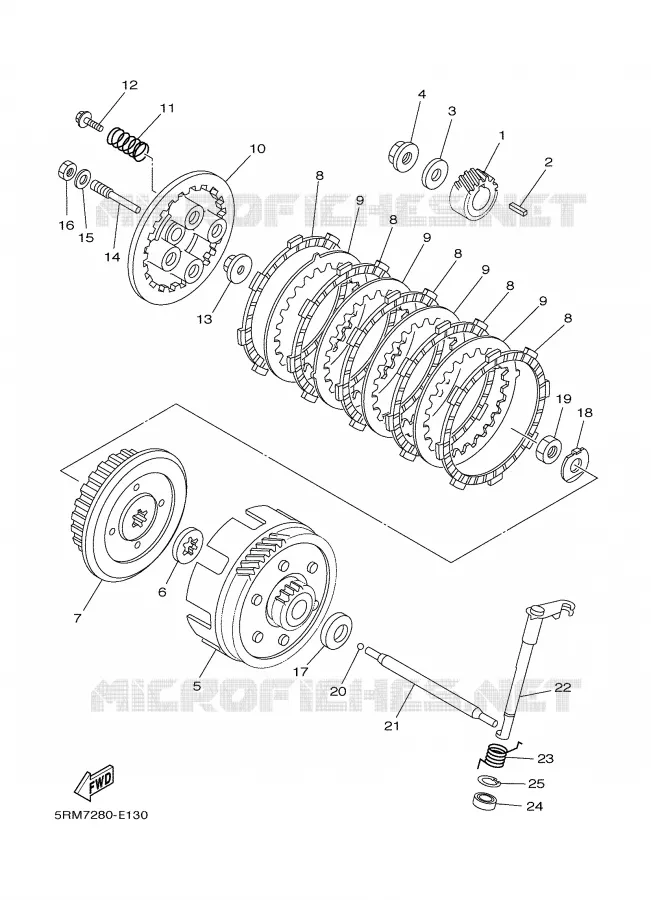 STARTMOTOR KOPPELINGS Yamaha MOTO 125 2008 TTR  TTR125LX