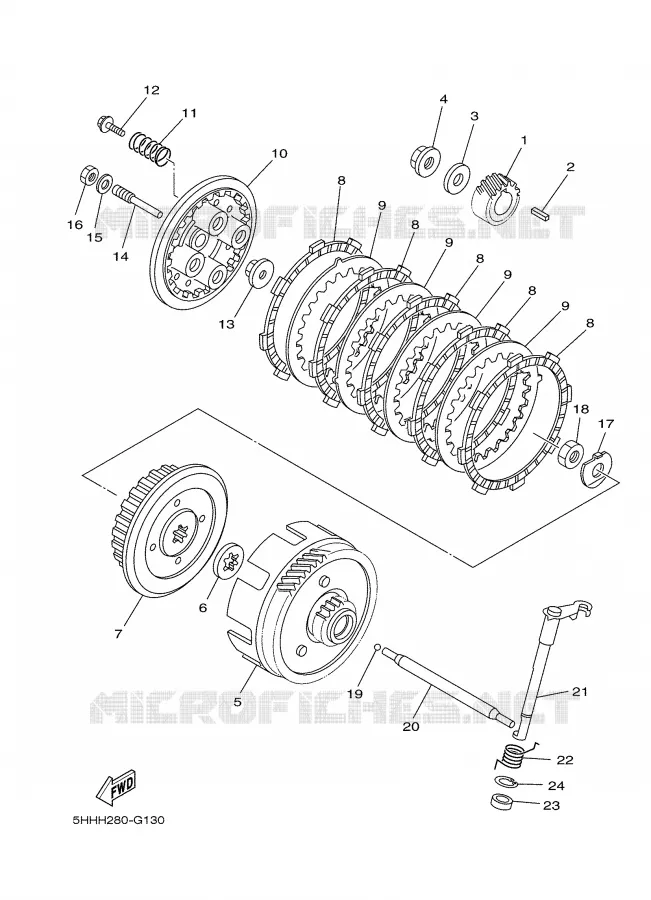 STARTMOTOR KOPPELINGS Yamaha MOTO 125 2009 TTR  TT-R125LY