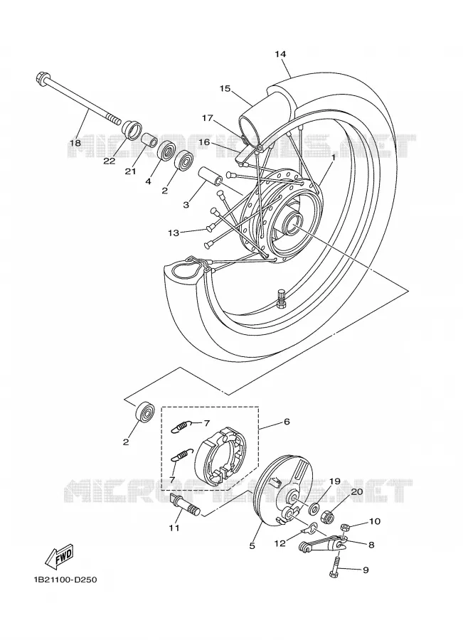 VOORWIEL Yamaha MOTO 125 2009 TTR  TT-R125LY