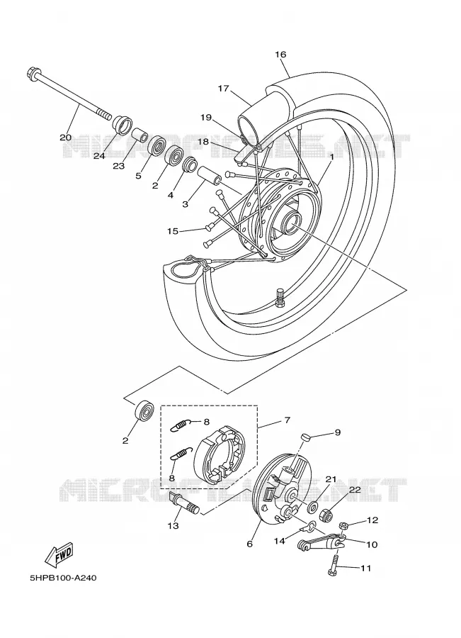 VOORWIEL Yamaha MOTO 125 2003 TTR  TTR125R