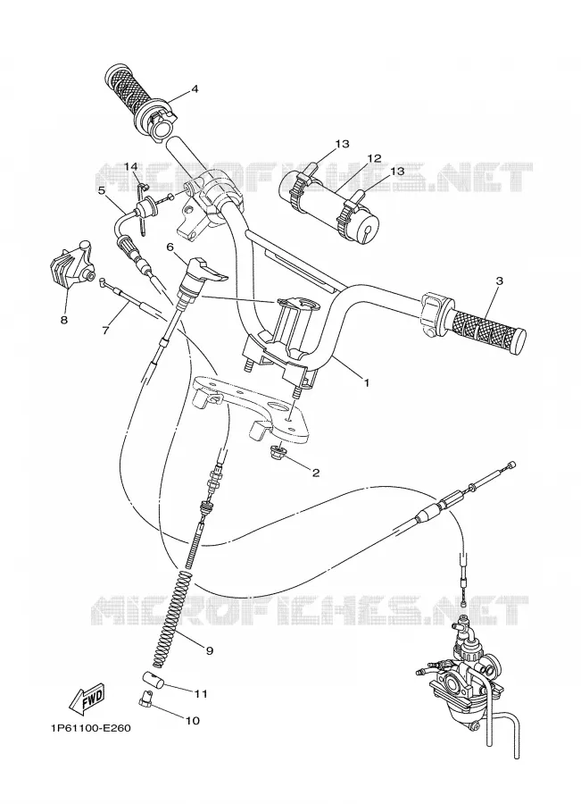 STUUR / KABEL Yamaha MOTO 50 2007 TTRE  TTR50EW