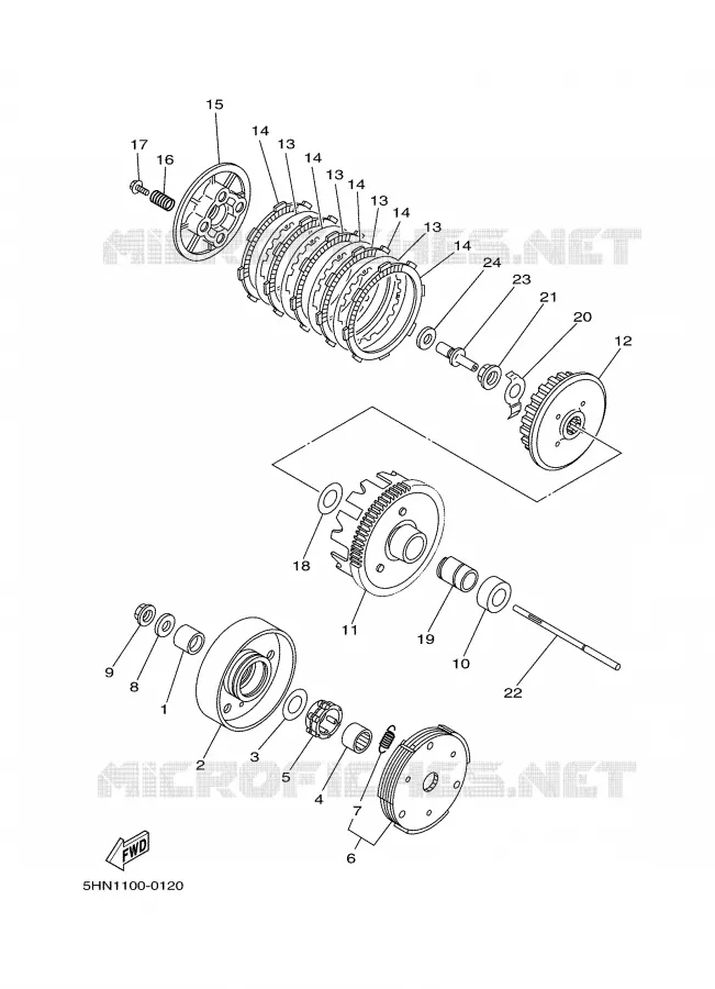 STARTMOTOR KOPPELINGS Yamaha MOTO 90 2000 TTR  TTR90