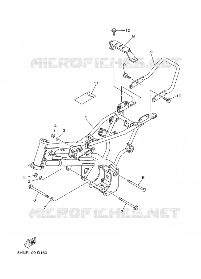 FRAME Yamaha MOTO 90 2005 TTR  TTR90