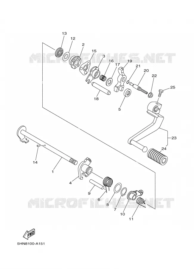 SCHAKEL STANG / PEDAAL Yamaha MOTO 90 2007 TTRE  TTR90E