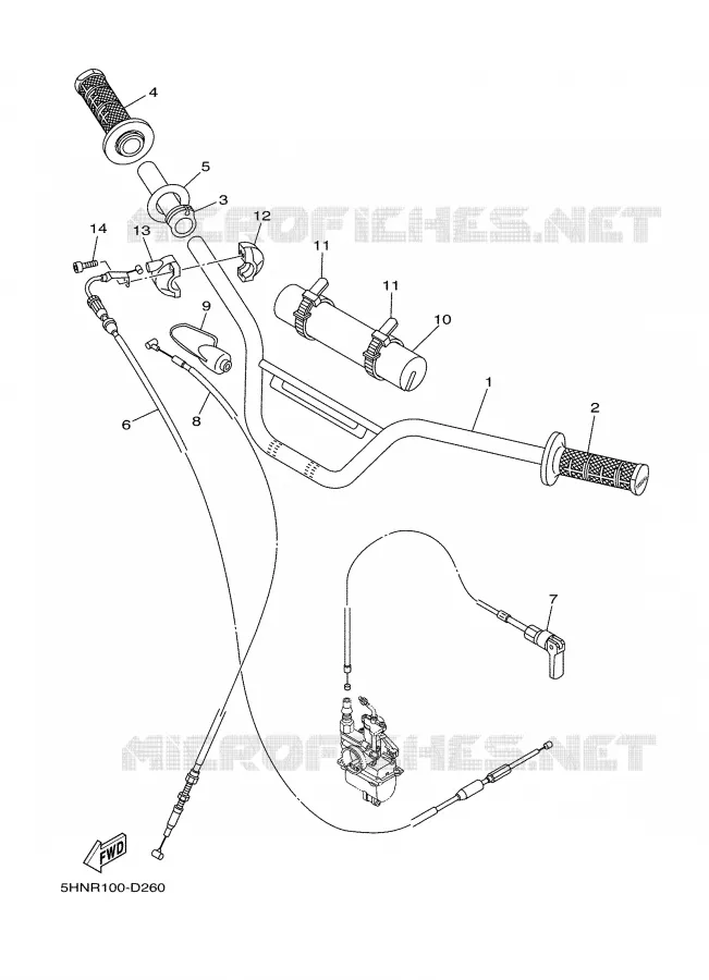 STUUR / KABEL Yamaha MOTO 90 2007 TTRE  TTR90EW
