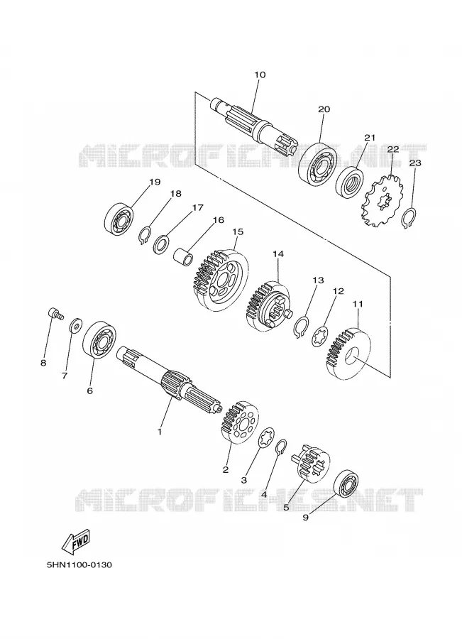 TRANSMISSIE Yamaha MOTO 90 2000 TTR  TTR90M