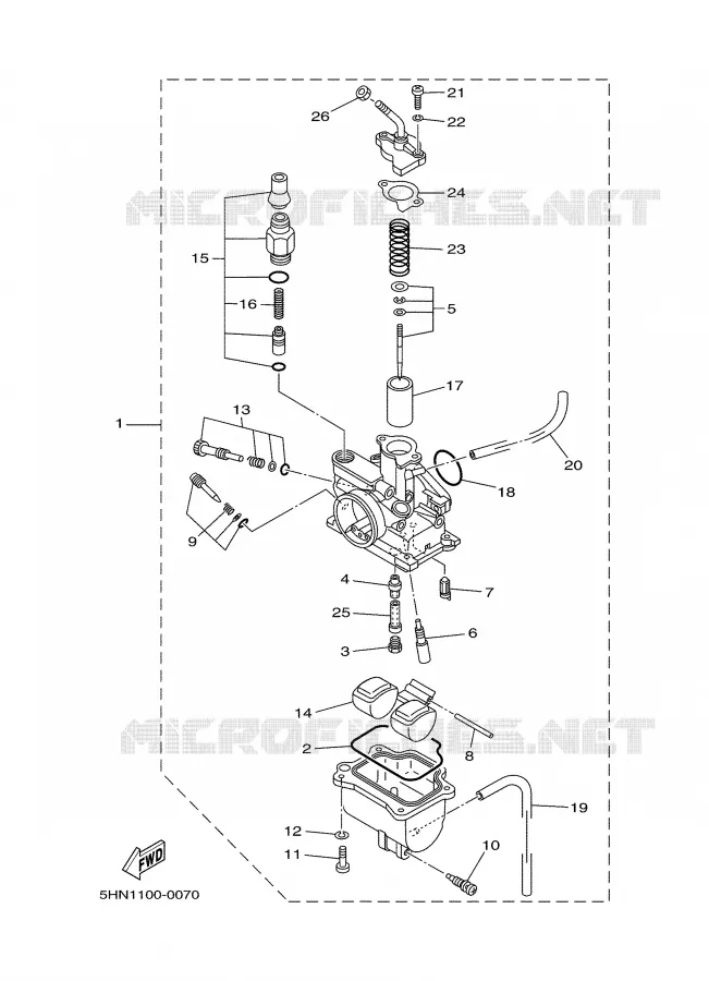 CARBURATEUR  Yamaha MOTO 90 2000 TTR  TTR90M
