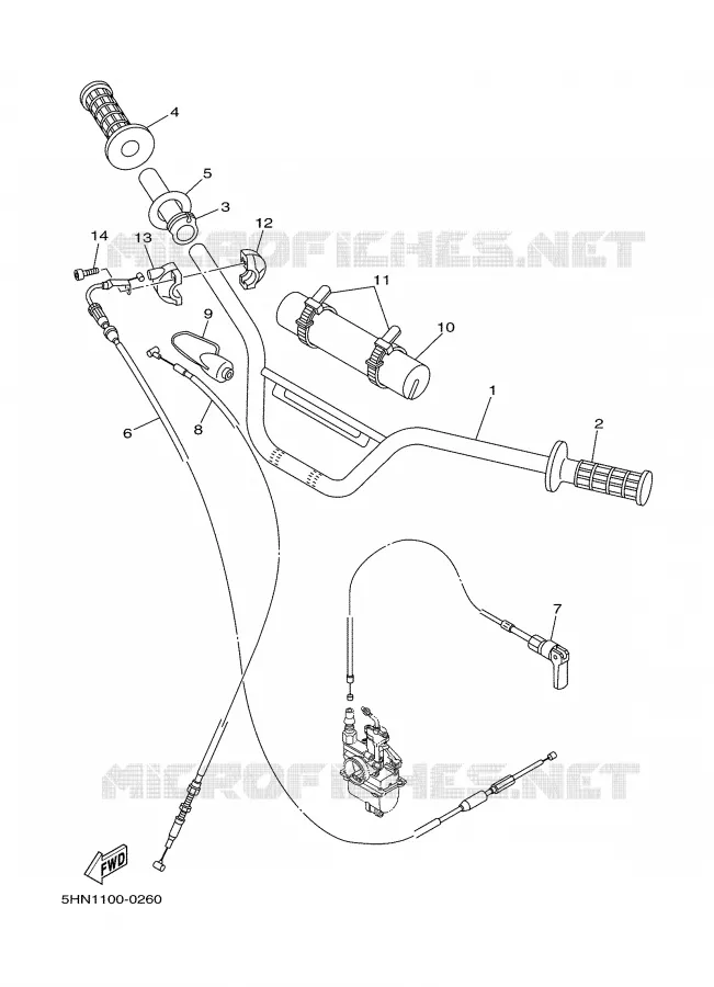 STUUR / KABEL Yamaha MOTO 90 2003 TTR  TTR90R
