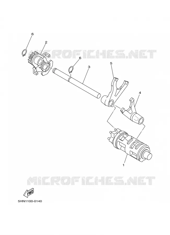 SCHAKELWALS / VORKEN Yamaha MOTO 90 2004 TTR  TTR90S