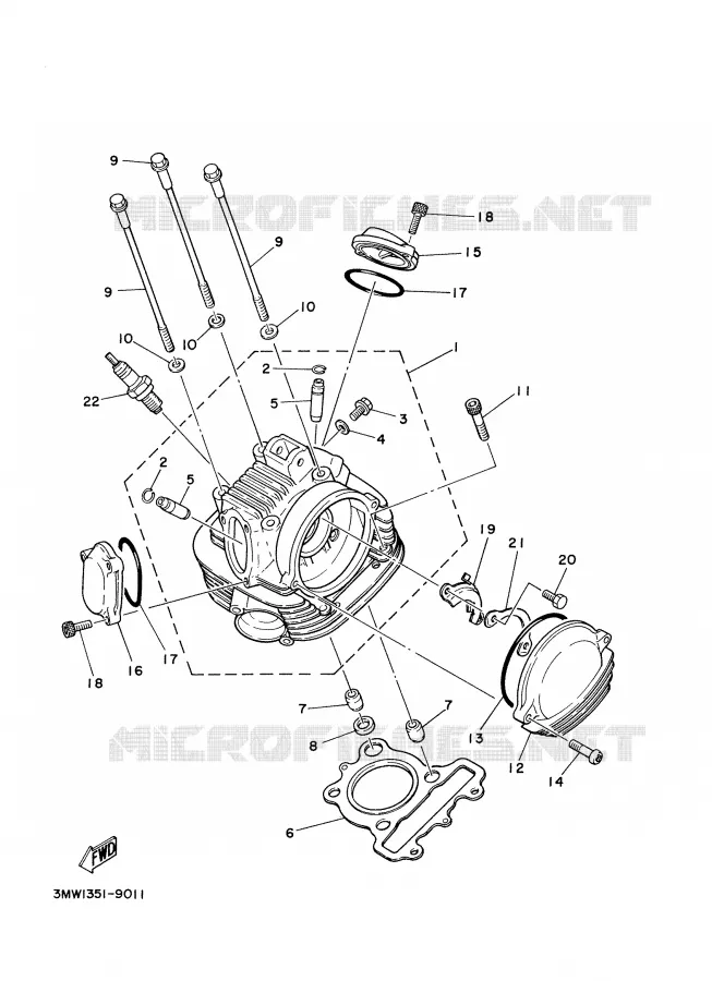 CILINDERKOP Yamaha MOTO 125 2000 TW  TW125