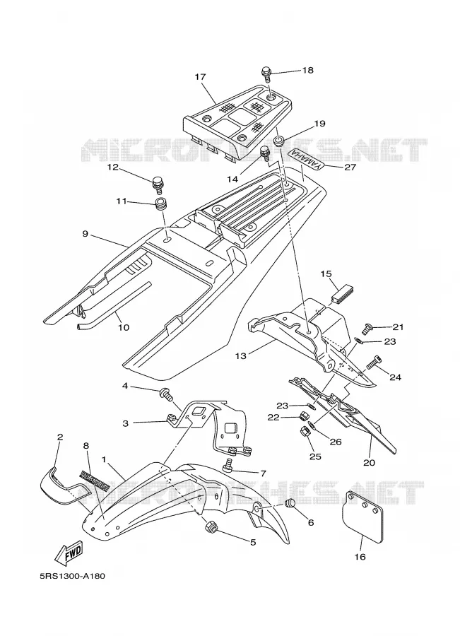 SPATBORD Yamaha MOTO 125 2003 TW  TW125