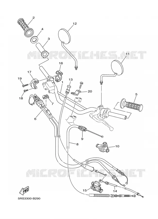 STUUR / KABEL Yamaha MOTO 125 2003 TW  TW125