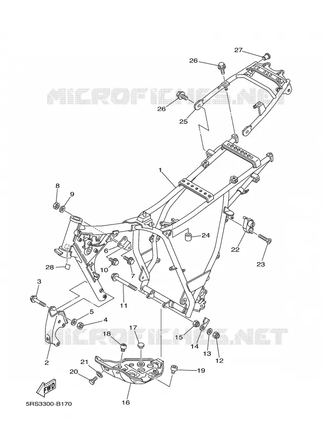 FRAME Yamaha MOTO 125 2004 TW  TW125