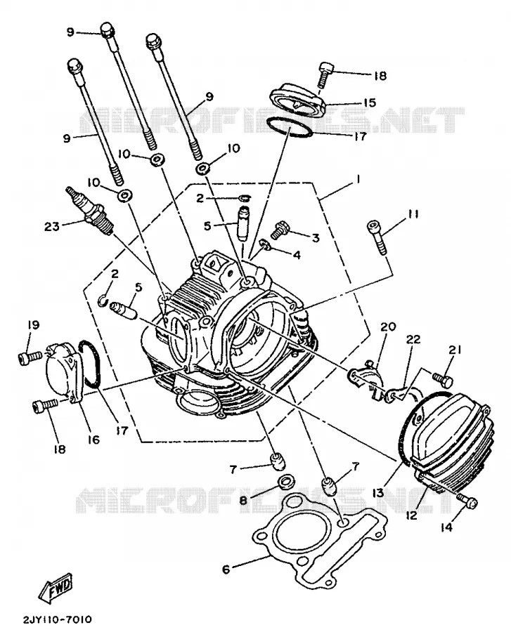 CILINDERKOP Yamaha MOTO 200 1989 TW  TW200E