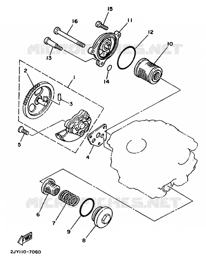 OLIEPOMP Yamaha MOTO 200 1989 TW  TW200E