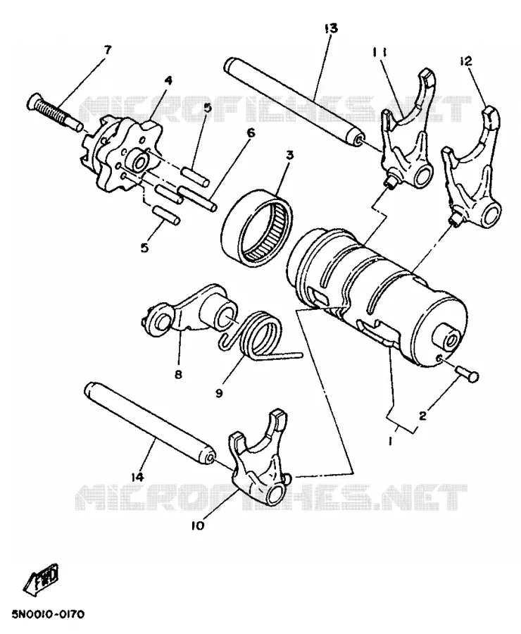 SCHAKELWALS Yamaha MOTO 200 1989 TW  TW200E