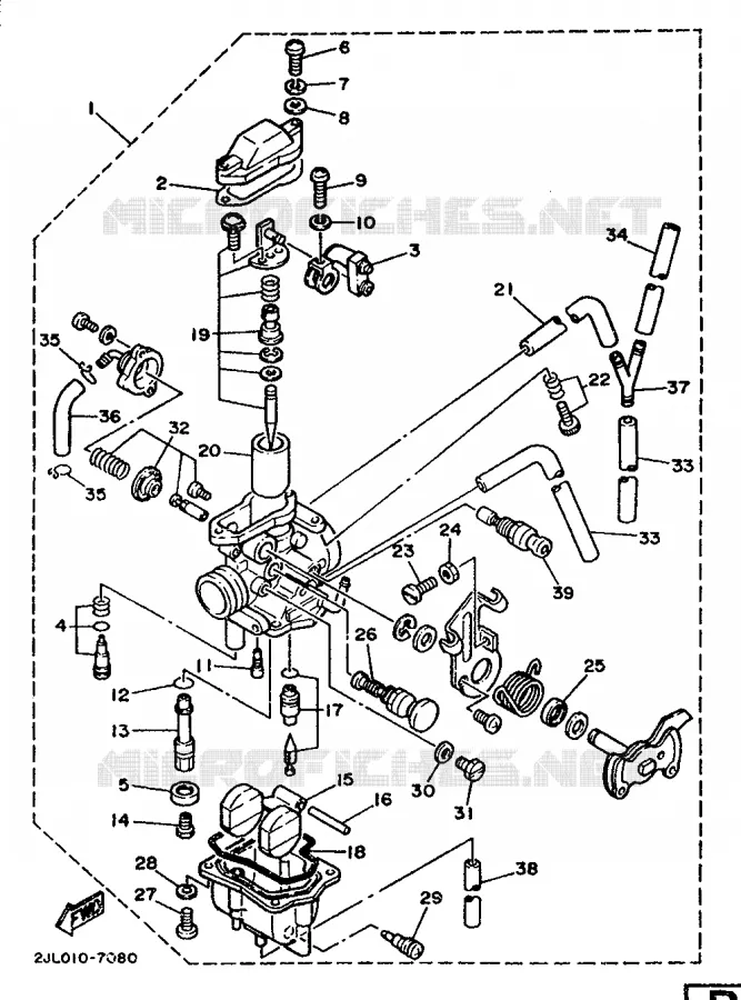 CARBURATEUR  Yamaha MOTO 200 1994 TW  TW200E