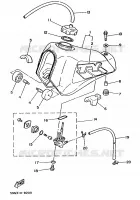 BENZINE TANK voor Yamaha TY250S 1988