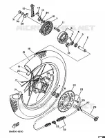ACHTERWIEL voor Yamaha TY250S 1988