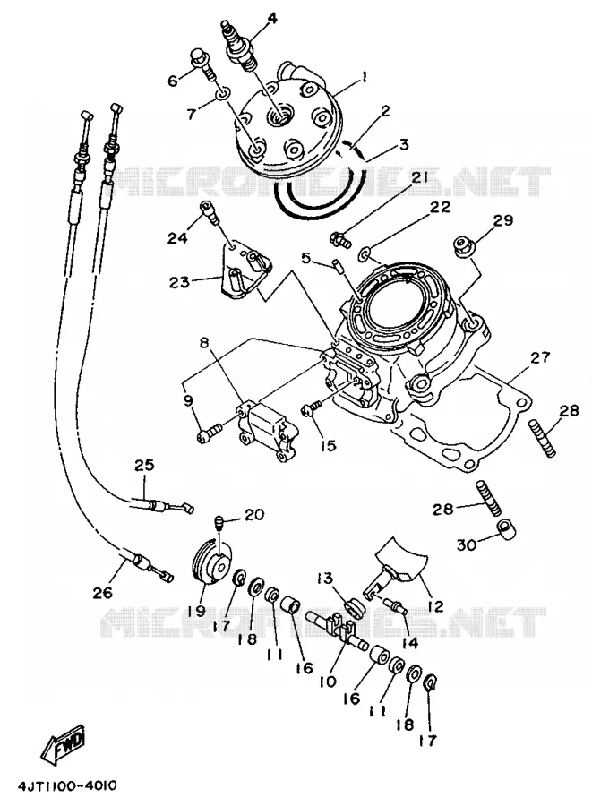 CILINDERKOP Yamaha MOTO 125 1995 TZ  TZ125