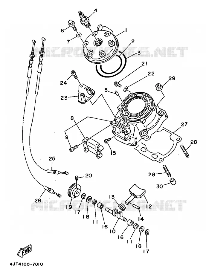 CILINDERKOP Yamaha MOTO 125 1997 TZ  TZ125