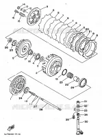 STARTMOTOR KOPPELINGS voor Yamaha TZ125 1998