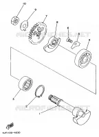 TRANSMISSIE AS voor Yamaha TZ125 1998