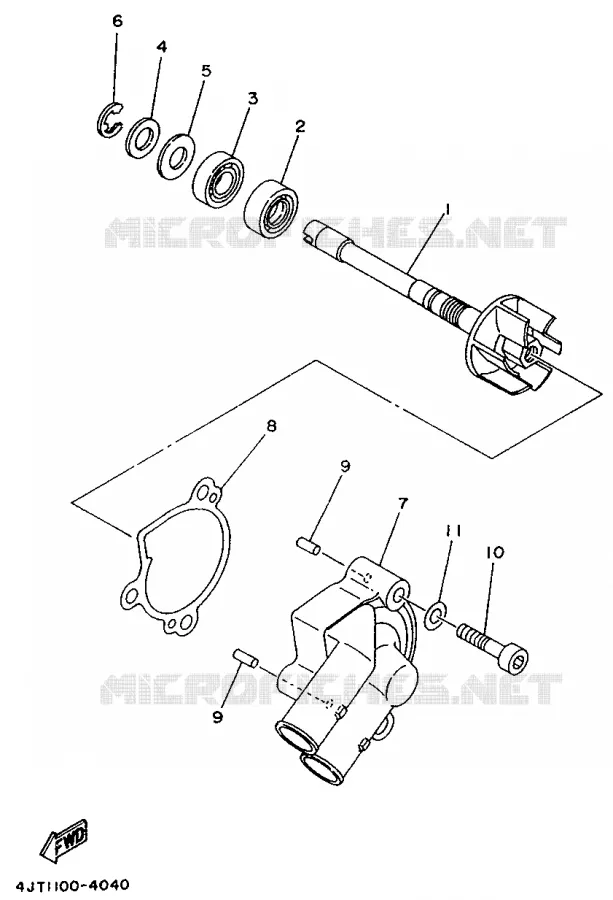 WATERPOMP Yamaha MOTO 125 1998 TZ  TZ125