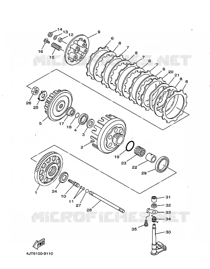 STARTMOTOR KOPPELINGS Yamaha MOTO 125 1999 TZ  TZ125
