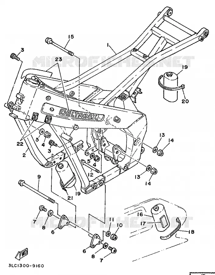 FRAME Yamaha MOTO 250 1989 TZ  TZ250