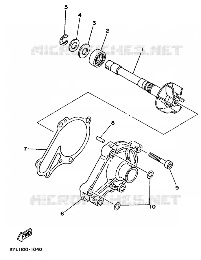 WATERPOMP Yamaha MOTO 250 1994 TZ  TZ250